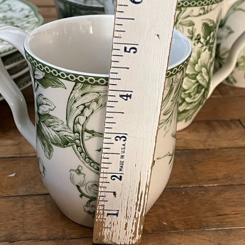 222 Fifth Adelaide Moss Green Mugs 4 1/4" Set of 3 - Picture 9 of 10